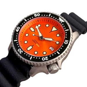 Titanium 42mm Tandorio Orange Dial Sapphire Glass NH35 Automatic Mens Watch - Picture 1 of 7