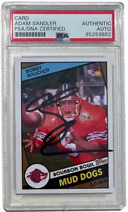 ADAM SANDLER SIGNED WATERBOY CARD BOBBY BOUCHER AUTO MUD DOGS PSA - Picture 1 of 2