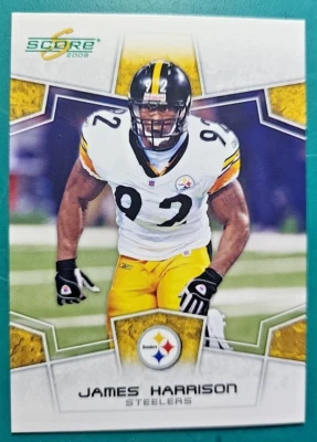 2008 Score #255 James Harrison Rookie Card Team: Pittsburgh Steelers Football - Image 1 of 3