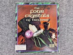 HTF The Four Crystals of Trazere IBM PC 5.25" & 3.5” - Mindscape Big Box - CIB - Picture 1 of 16
