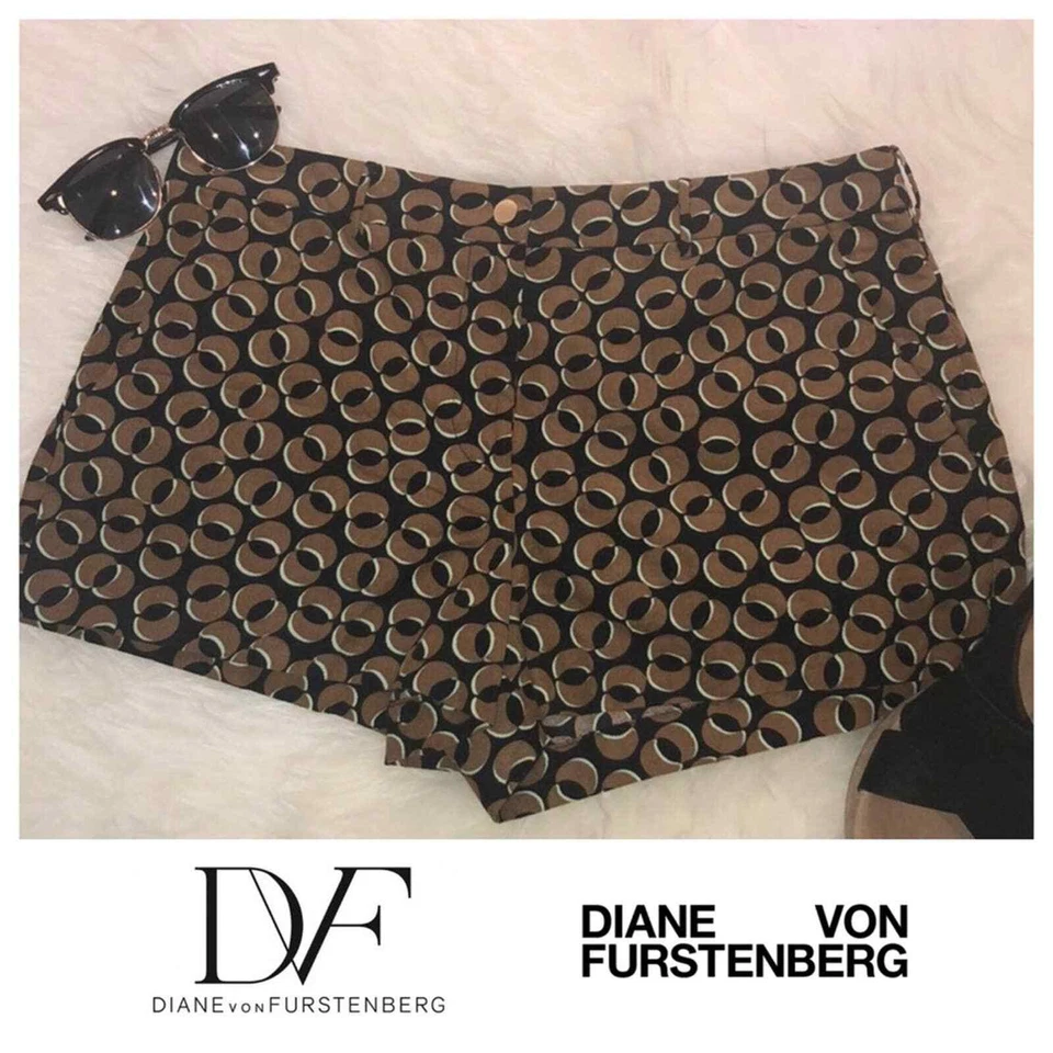 Pantalones Cortos Alane By Diane Von Furstenberg Marrón Tostado Pana Claro Para Mujer Talla 6 Foto 1 de 4