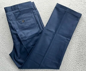 $65 New Lands' End Men's Tailored Fit No Iron Chino Pants Classic Navy 35x29 - Picture 1 of 10