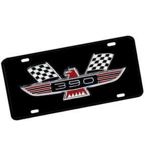 1960's Galaxie 390 Engine Emblem Designs Aluminum License Plate - Picture 1 of 2