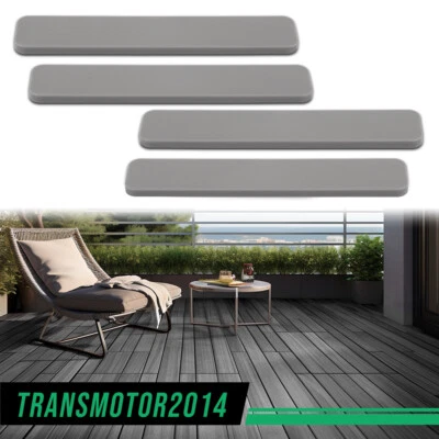 "Tapa de extremo de tableros de plástico rectangulares aptos para TREX (4 piezas) 5,5"" gris" Foto 1 de 4