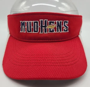 Toledo Mud Hens Red Richardson Size M/L Strap Back Visor Hat Cap MiLB Spell Out - Picture 1 of 7