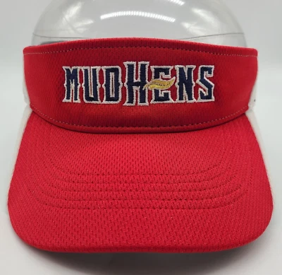 Toledo Mud Hens Red Richardson Size M/L Strap Back Visor Hat Cap MiLB Spell Out - Image 1 of 4