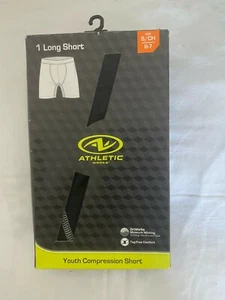 YOUTH COMPRESSION SHORT BLACK S/CH 6-7 NEW - Picture 1 of 5