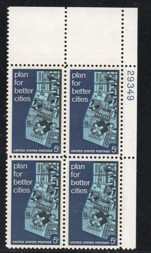 ALLYS STAMPS US Plate Block Scott #1333 5c Urban Planning [4] MNH F/VF [STK] - Image 1 of 1