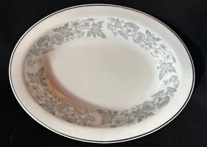 Wedgwood Wildflower Gray Oval 10” x 7.6” Vegetable Serving Bowl Bone China New - Picture 1 of 8