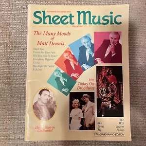 Sheet Music Magazine, The Many Moods Of Matt Dennis November,/December 1993 - Picture 1 of 6