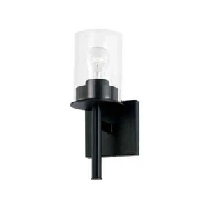 Capital Lighting Mason 1 Light Sconce, Matte Black/Clear - 646811MB-532 - Picture 1 of 3