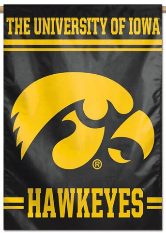 IOWA HAWKEYES Official NCAA Team Logo 28x40 WALL BANNER Cover