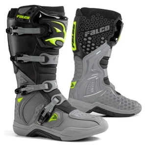STIVALI MOTO CROSS ENDURO FALCO LEVEL 2 GREY YELLOW GRIGIO GIALLO FLUO TG 40 - Imagen 1 de 1