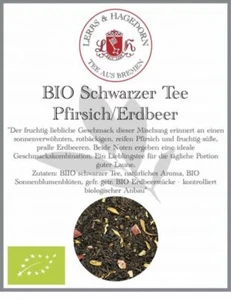 Bio Schwarzer Tee Pfirsich/Erdbeer 1 kg Pfirsich-Erdbeere u. Sonnenblumenblüte - Bild 1 von 5