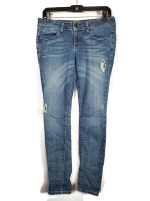 Pantalones de mezclilla Devine Rights Of Denim azules desgastados ajustados elásticos talla 28 Foto 1 de 3