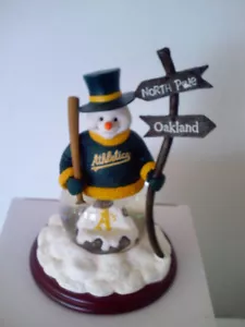 Globo de nieve OAKLAND ATLETICS A'S SNOWMAN NUEVO EN CAJA Christmas Memory Company - Imagen 1 de 3