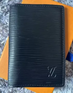 Louis Vuitton Card Case Holder Dopeche Epi Noir Black With Box Authentic LV - Picture 1 of 24