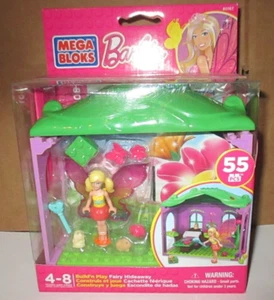 BARBIE...2014 MEGA BLOKS 55 PCS BUILD'N PLAY, FAIRY HIDEAWAY...NRFB - Picture 1 of 3