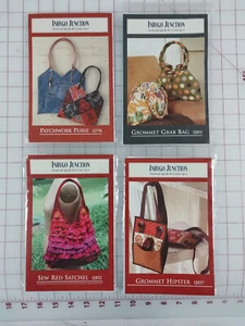 4 Indygo Junction PURSE Handbag Sewing Instruction Patterns IJ798 IJ851 852 857 - Picture 1 of 5