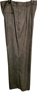 Worthington Women's Black Faux Linen Wide Leg High-Rise Pants Size 18 NWT $60 - Picture 1 of 4