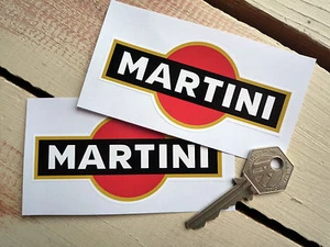 Par de pegatinas de vinilo MARTINI negras de 4 pulgadas clásicas para autos de carreras motocicleta deportes de motor - Imagen 1 de 1