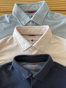 Lot Of 3 Size Small Stone Rose Men’s Button Down Shirt Navy/light Blue/pink - Picture 1 of 11