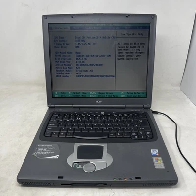 Acer Travelmate 273x Pentium 4 1.6Ghz 14.1" 272XV Power Test Only - No HDD - Image 1 of 4