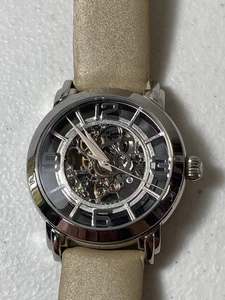 Stuhrling Original - Automatic Skeleton Watch - Women’s Silvertone & Black - Picture 1 of 13