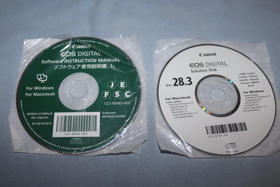 Canon 版本. 28.3 EOS 数字解决方案磁盘和软件说明书 — 第 1/1 张图片