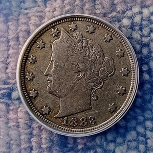 1883 P  Library Head Nickel ANACS VF 30 Condition. - Picture 1 of 4