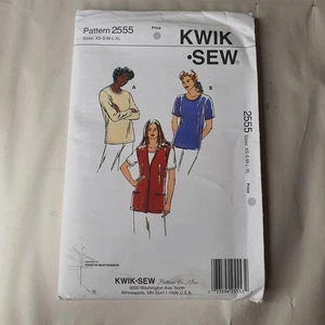 Kwik Sew #2555 Misses Tops & Vest Pattern Size XS - XL For Stretch Fabrics UNCUT - Picture 1 of 2