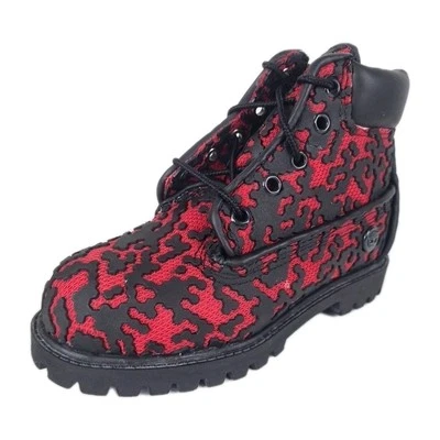 🚨 Timberland 6 IN Ventilador Clásico Exterior Niño Pequeño 20848 Negro Rojo Raro Talla 8 Foto 1 de 4
