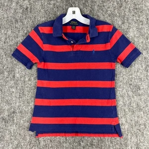 Polo Ralph Lauren Boys Rugby Shirt Medium 10-12 Short Sleeve Preppy Club School - Picture 1 of 6