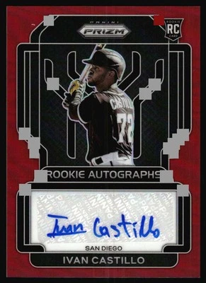 2022 Prizm Ivan Castillo Auto Red Refractor /99 #RA-IC San Diego Padres - Image 1 of 2