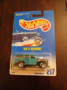 Hot Wheels '40s Woodie Collector #217 1991 New On Card - Picture 1 of 2