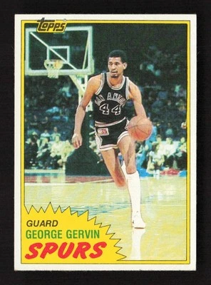 George Gervin 1981-82 Topps #37 NBA San Antonio Spurs Foto 1 de 2