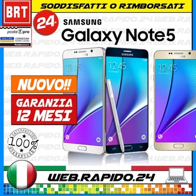 NUOVO_SMARTPHONE SAMSUNG GALAXY NOTE 5 32GB SM-N920V BIANCO SILVER GARANZIA ITA - Immagine 1 di 2