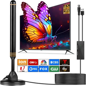 Antenna TV-TV da Interno, Antenna Smart TV 600+ Miglia Gamma di Copertura, HD TV - Foto 1 di 10