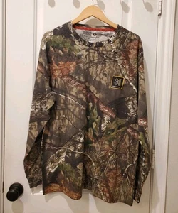 Mossy Oak Men's Country DNA Camouflage Scent Control T-Shirt Size L 42/44 - Picture 1 of 4