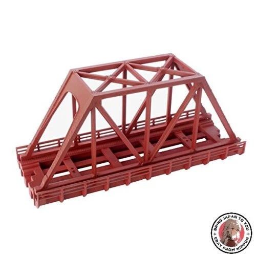 NEW Rokuhan Z gauge R088 single-line truss iron bridge short red - Image 1 of 1