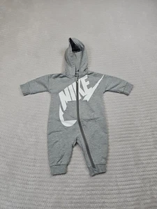 Pagliaccetto Nike bambino ragazzo 3 mesi grigio con cappuccio zip intera set unico - Foto 1 di 7