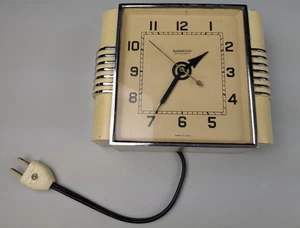 Vintage 1930s Hammond Ivory Stewardess Wall Clock Synchronous Art Deco WORKS! - Picture 1 of 7