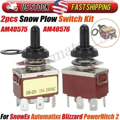 For Blizzard PowerHitch 2 SnowEx Automatixx Snow Plow Switch w/Boots 40575 40576 Foto 1 de 4