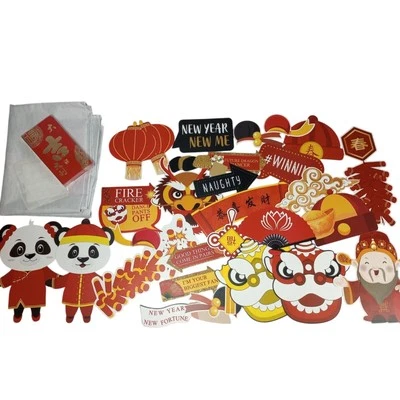 Cherry Blossom Photography Backdrop + 38 Props + 25 Red Envelopes + Prop Sticks - Image 1 of 4