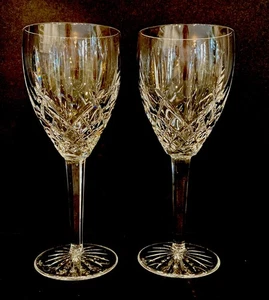 Pair Of 2 Waterford Wine Glasses Araglin Collection Handcrafted Ireland 7.75x3” - Picture 1 of 6