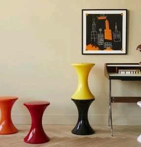 Funky Retro Stool | Durable Plastic | Hourglass Shape | Chic Home Decor - Picture 1 of 6