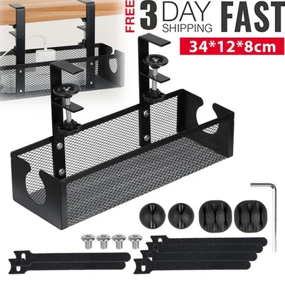 Kabelkanal Unter Schreibtisch Kabelmanagement Kabelkorb Kabelhalter Kabelwanne!~ - Bild 1 von 4