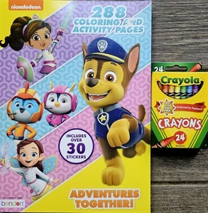 Nickelodeon Coloring & Activity Book W/ Stickers 288 Pgs + 24 Crayons Paw Patrol - Bild 1 von 8