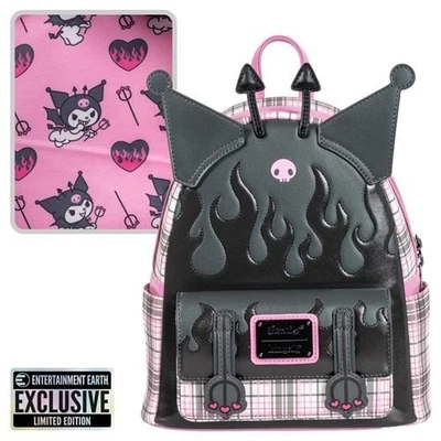 Sanrio Kuromi Fiamme e Plaid Mini Zaino Hello Kitty - Esclusiva EE - Immagine 1 di 4