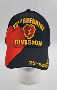 Ejército de los Estados Unidos 25ª División de Infantería Tropic Lightning Hombre Gorra Gorra Negra Bordada  - Imagen 1 de 6